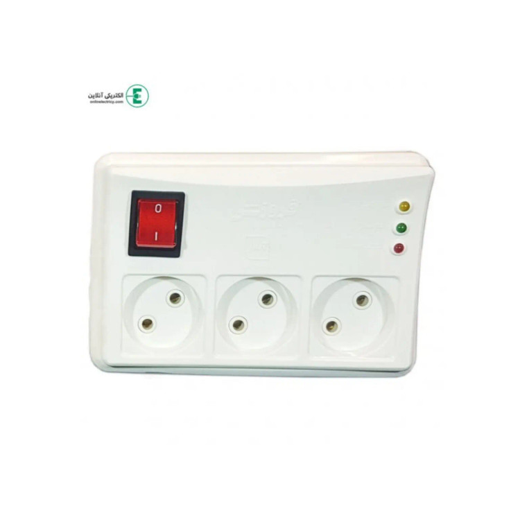 محافظ 3 خانه یخچالی بدون ارت فروزش کابل 2.80 متری