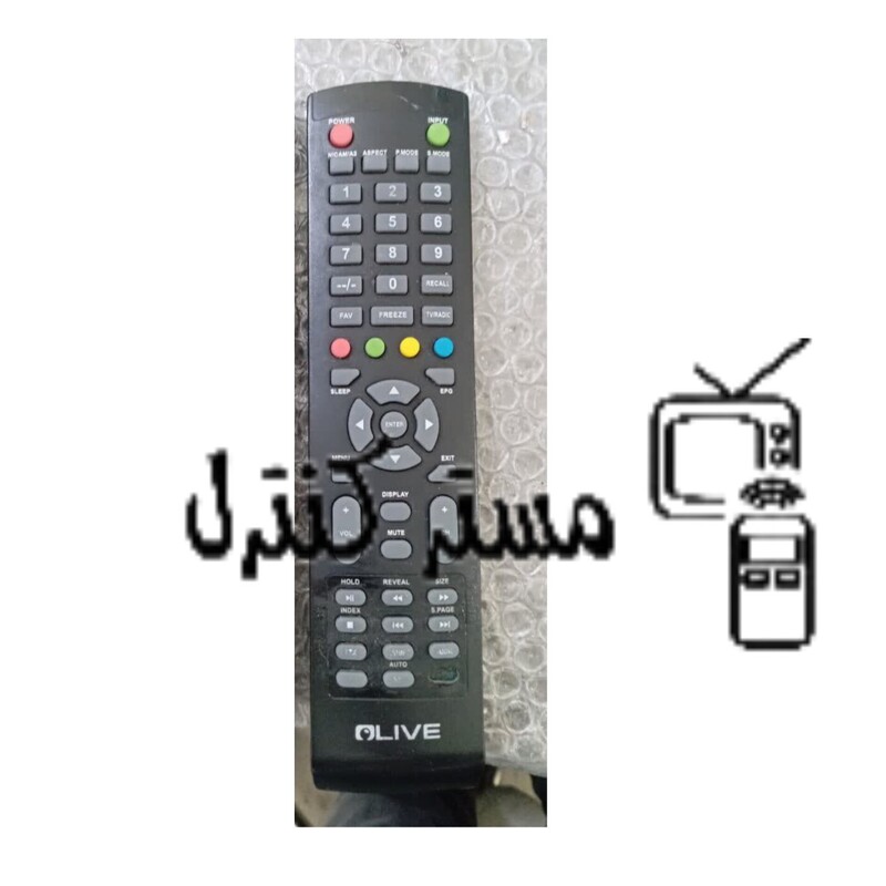 کنترل جایگزین تلویزیون ال ای دی اولیو 2500 LED OLIVE