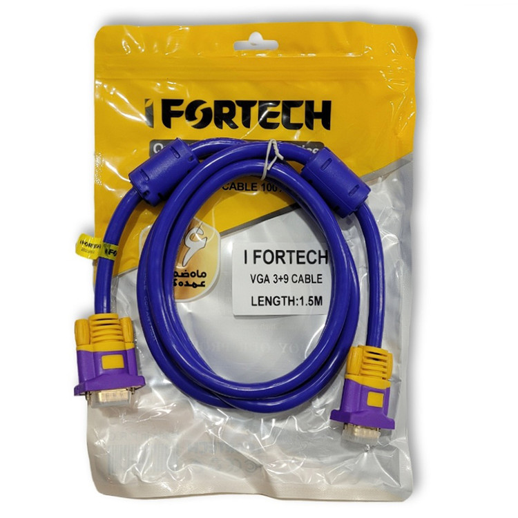 کابل رابط VGA 3+9 ایفورتک اصلی 1.5 متری