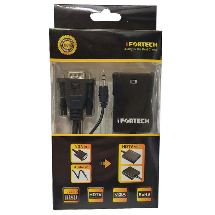 رابط تبدیل VGA به HDMI با کابل صدا آیفورتک مخصوص کنسول