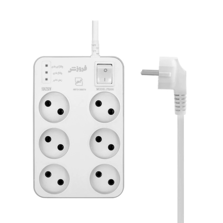 محافظ برق 6 خانه فروزش صوتی تصویری کابل 1.80 متری